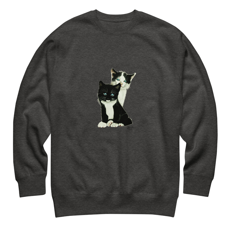 No Words Needed - Unisex Premium Sweatshirt – S, Charcoal Heather