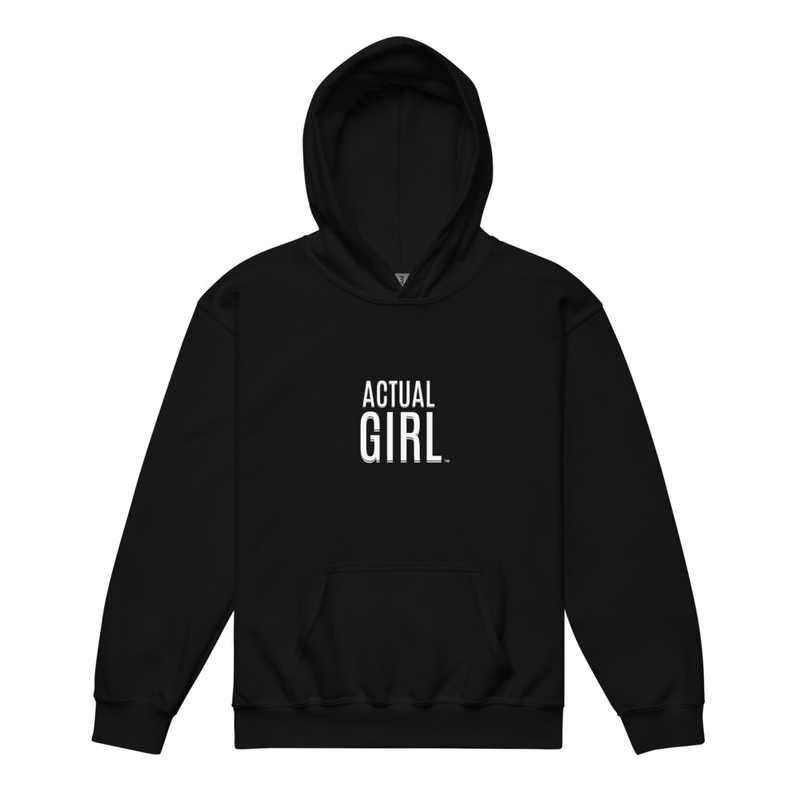 "Signature" Actual Girl Hoodie - for Girls – XL, Black