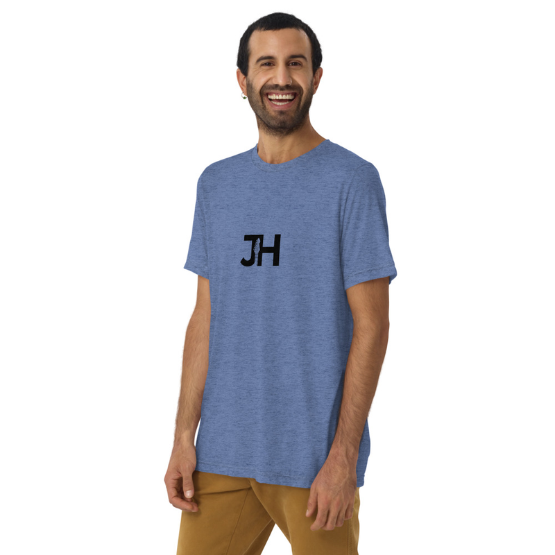 Black JH Logo Adult Tri-Blend Short sleeve t-shirt – XL, Blue Triblend