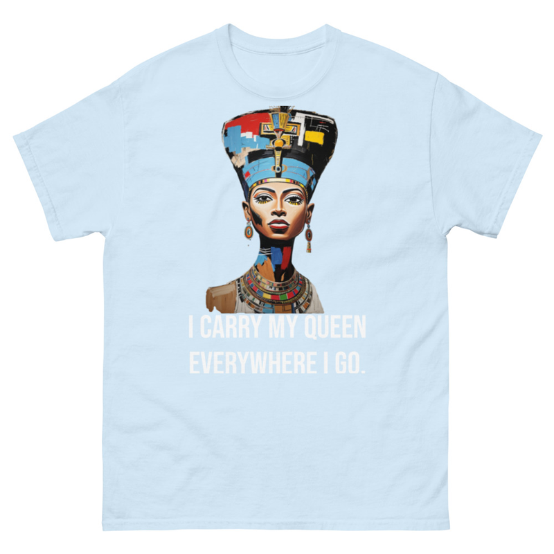 I CARRY MY QUEEN EVERYWHERE I GO II - Mens classic tee – S, Light Blue