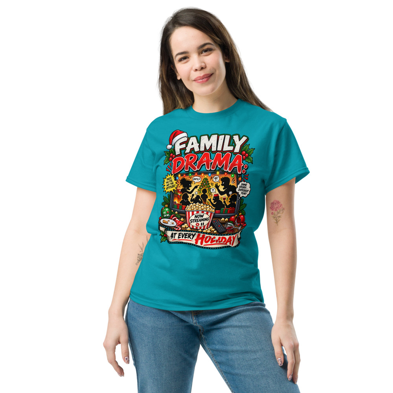 Family Drama - Unisex classic tee – 2XL, Tropical Blue