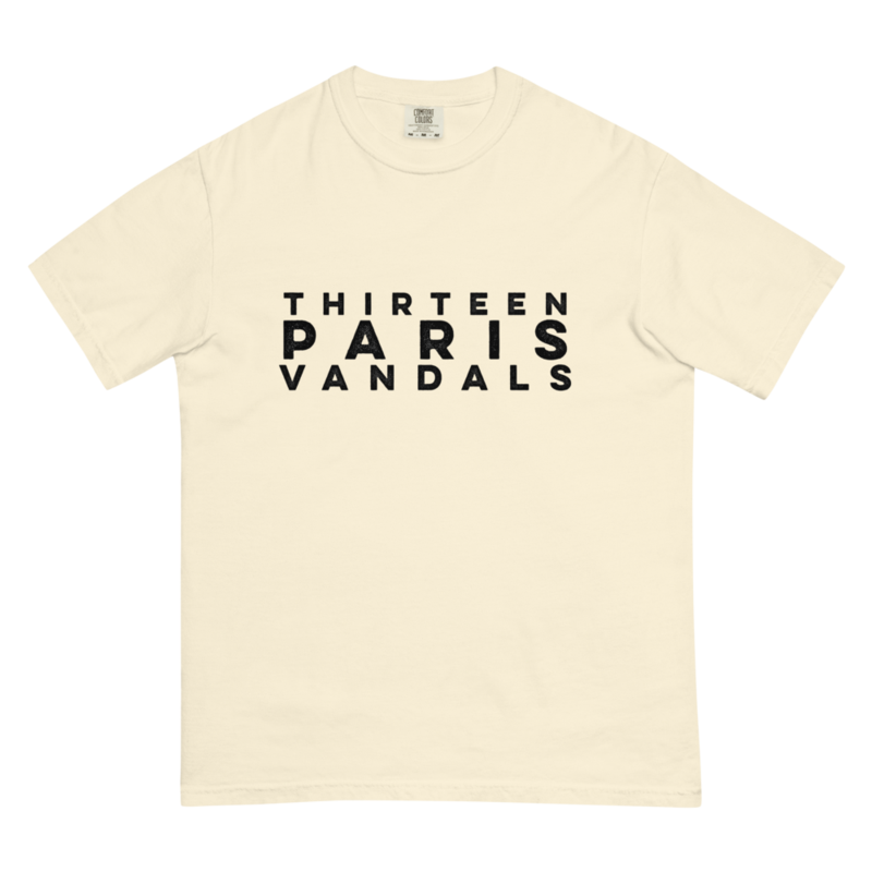 Thirteen Paris Vandals Basic Unisex Garment-Dyed Heavyweight T-Shirt