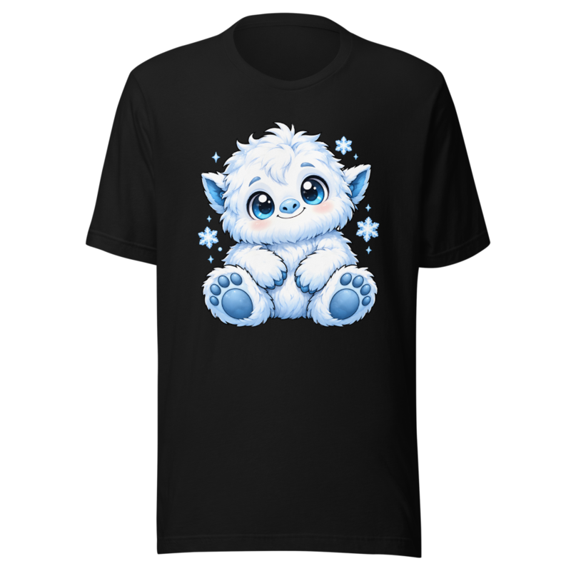 Yeti on a black tee