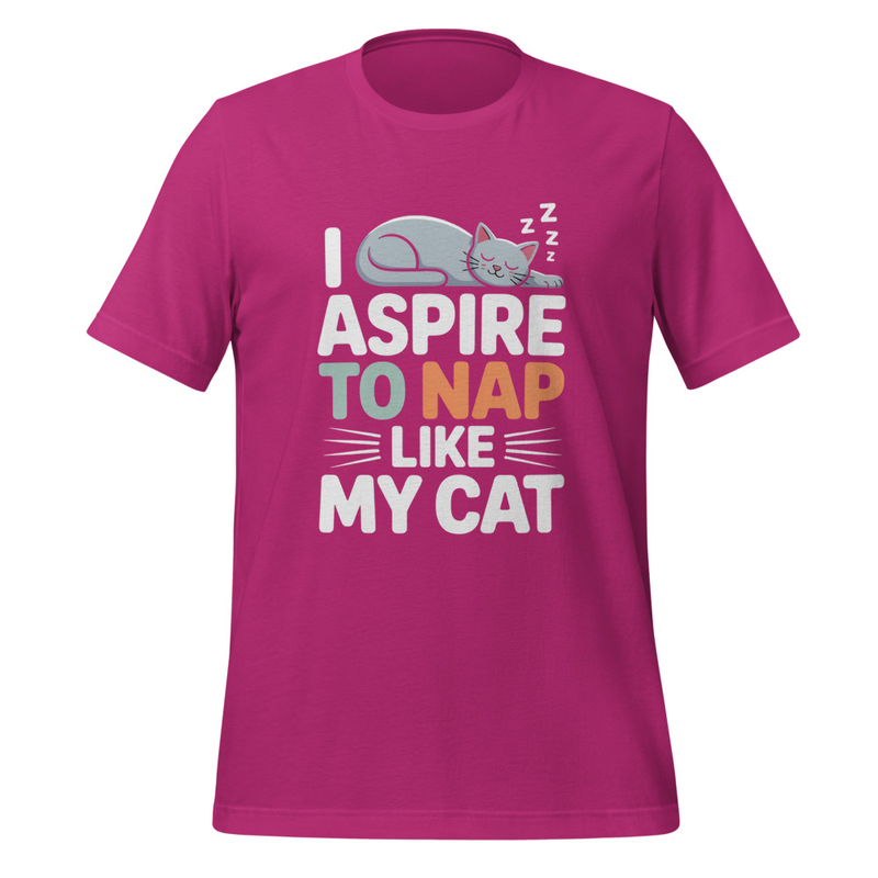 Professional Cat Napper Tee in Berry
