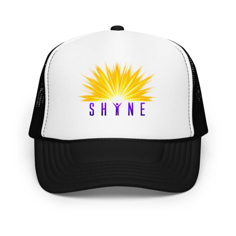 SHINE Vibes - Foam Trucker Hat – One size, Black / White / Black