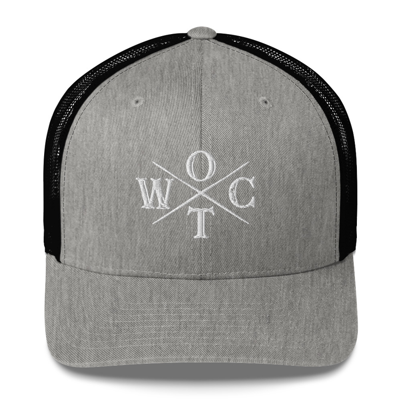 OTWC - Trucker Cap - White Text – One size, Heather/ Black
