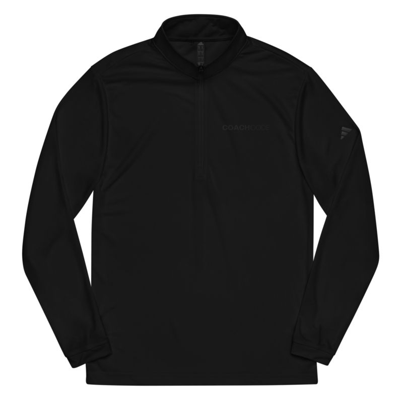 Coach Code Black Logo Quarter zip pullover