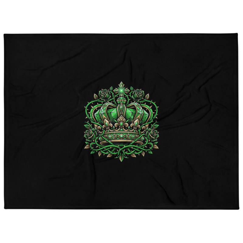 Uncle Benny ® Jeweled Crown Blanket Neon Green EST. 2020