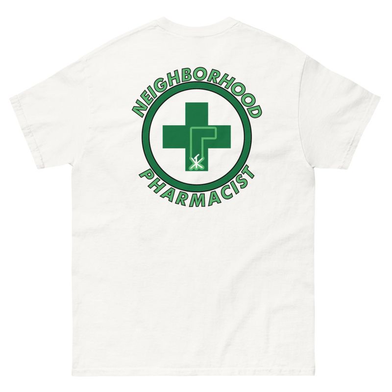 [ Hood Pharmacist ] classic tee – S, White