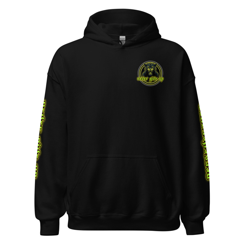 NEVER GIVE UP Dot Logo Unisex Hoodie