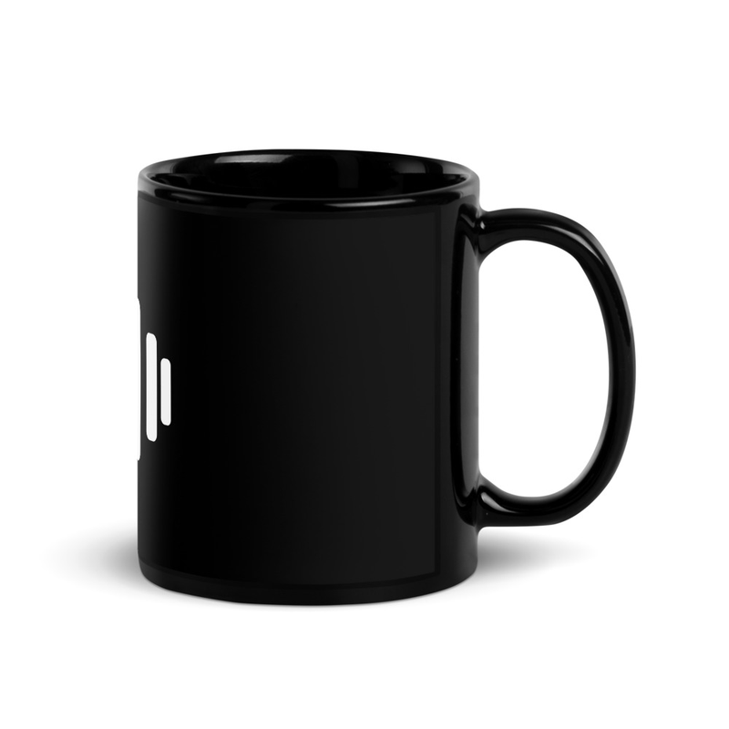 HYBRD Black Glossy Mug