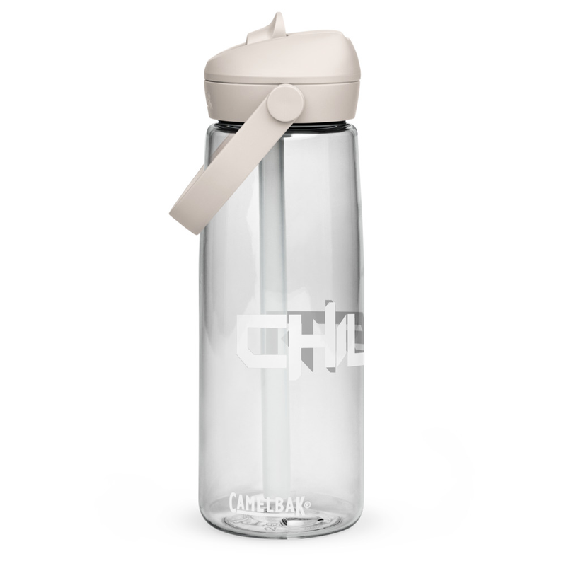 Flip straw water bottle