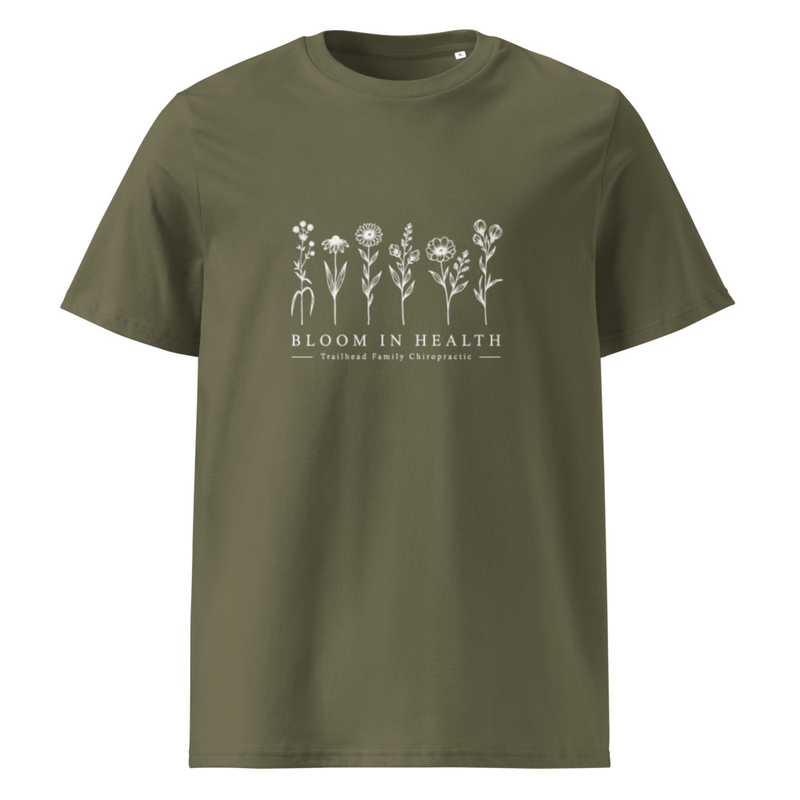 Bloom in Health 2.0 Organic T-shirt – S, Khaki