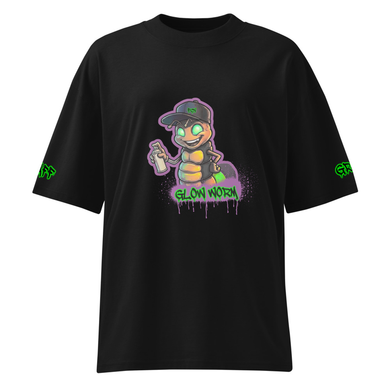 TAGGA / GLOW WORM Unisex organic oversized high neck t-shirt