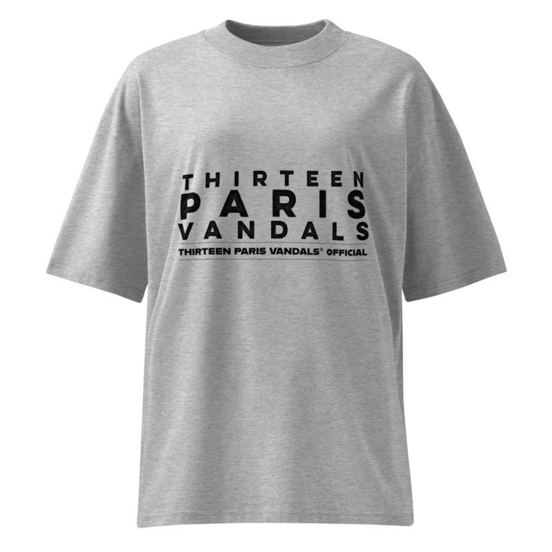 Thirteen Paris Vandals Unisex Organic Oversized High Neck T-Shirt
