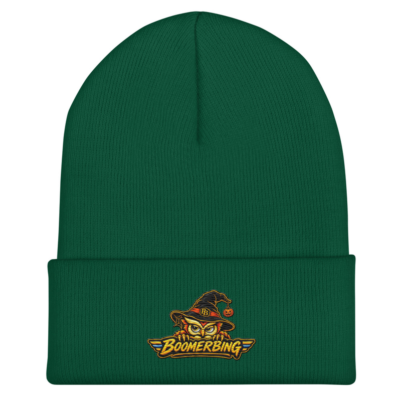 Halloween Owl Beanie — BOOMERBING AFTER DARK™ – One size, Spruce