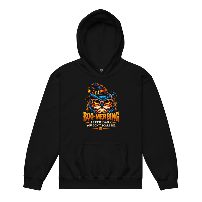 “You Don’t Scare Me” Youth Hoodie — BOOMERBING AFTER DARK™