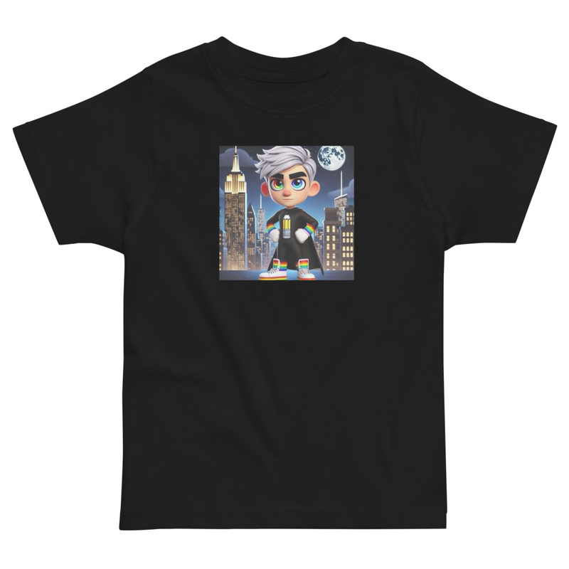 Toddler KP city background jersey t-shirt – 2, Black