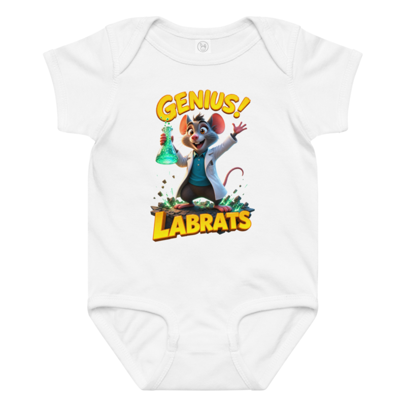 Dr Basil Whiskerworth Genius Baby Grow