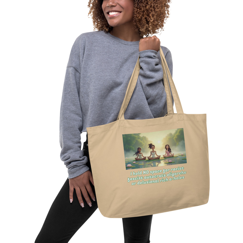 Yoga 2 bamboo Large organic tote bag