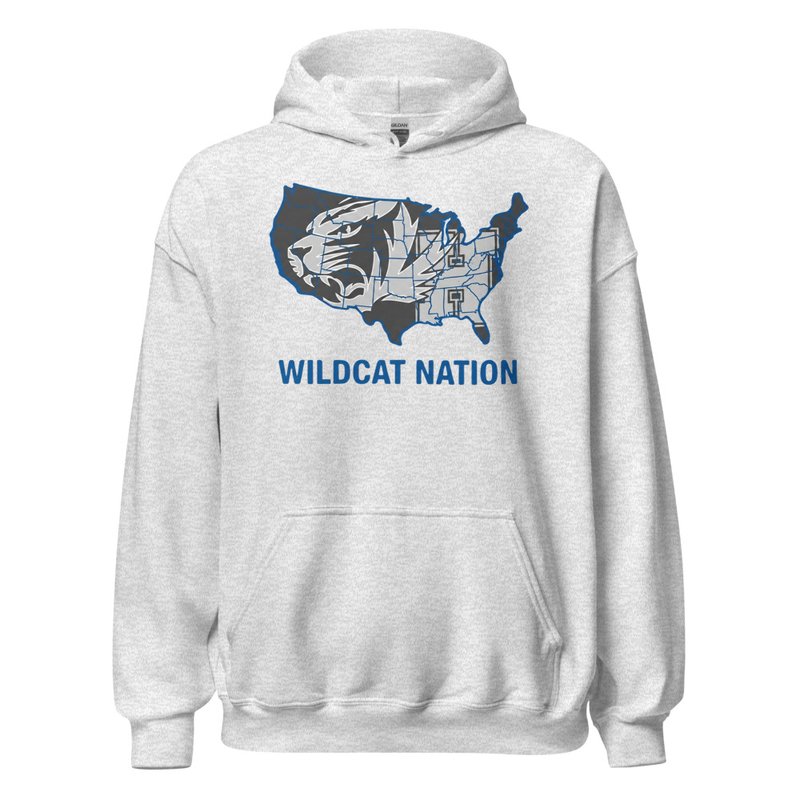 Wildcat Nation Unisex Hoodie – S, Ash