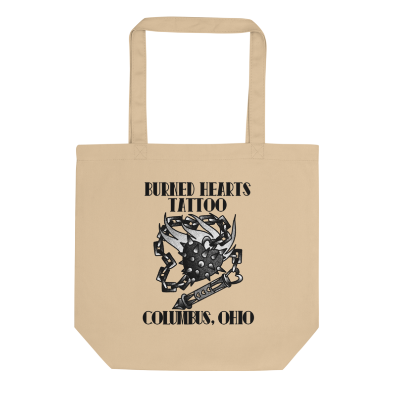 Burned Hearts Flail Eco Tote Bag - by Collin