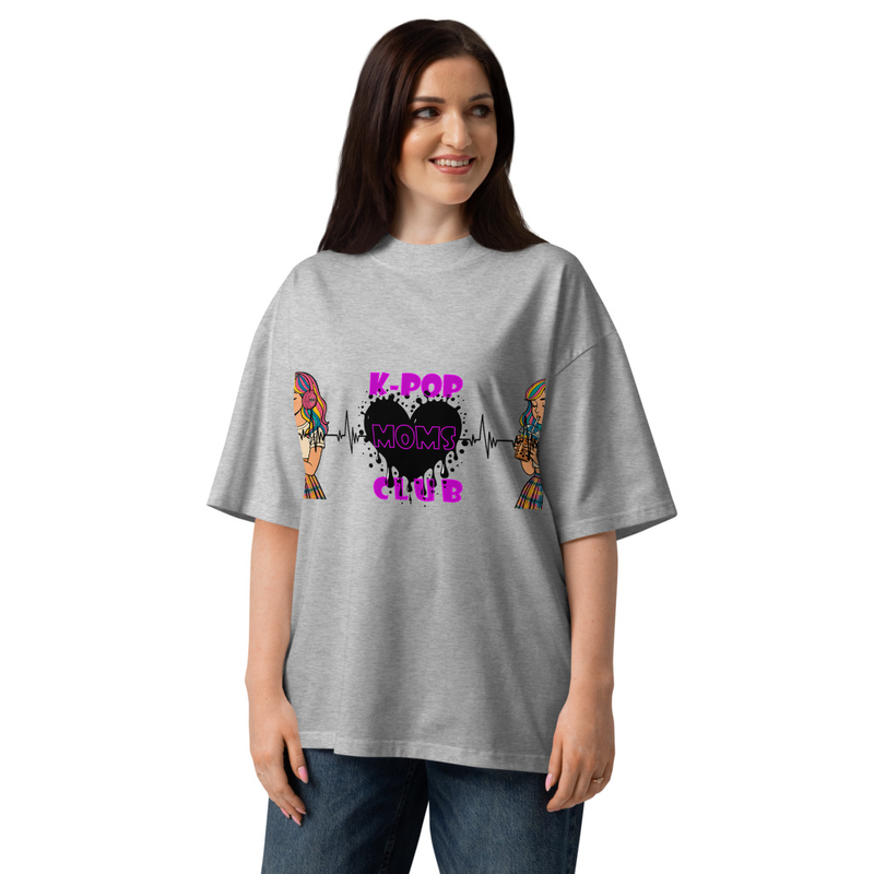 K-Pop Moms Club Unisex organic oversized high neck t-shirt