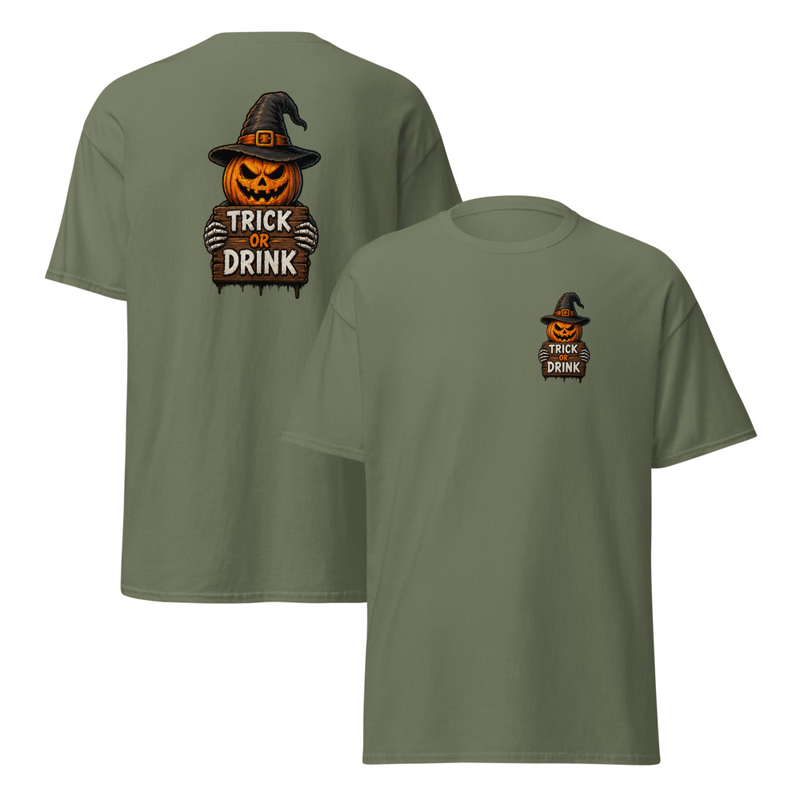 Trick or Drink Unisex classic tee – S, Military Green