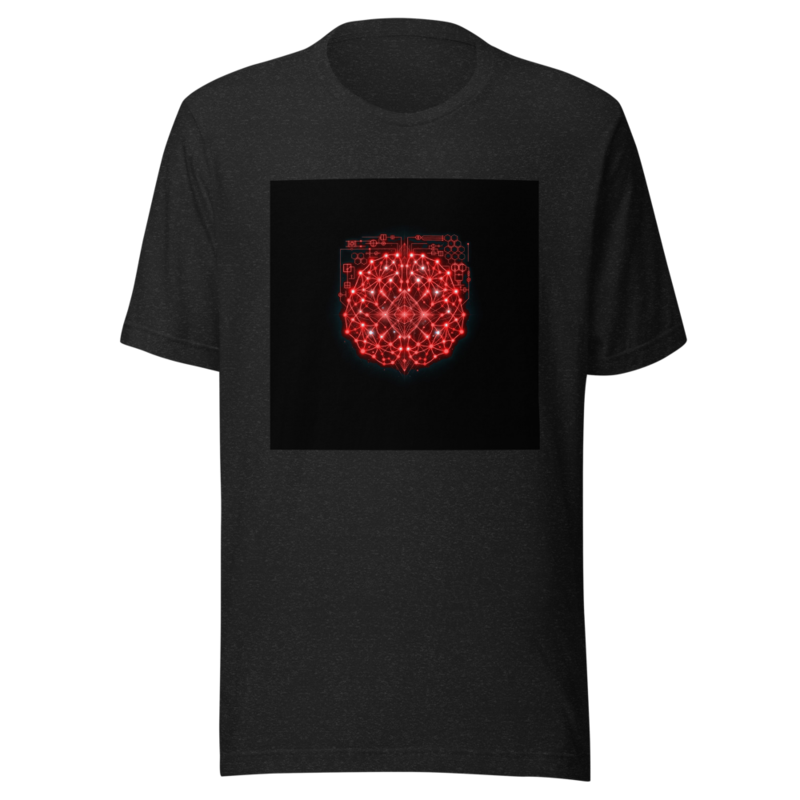 Uncle Benny ® Neural Link Sync IBM Quantum Computer Tee Neon Red EST. 2020