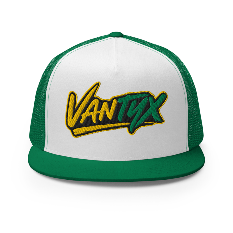 Vantyx - Snapback Trucker Cap - Green, Yellow, & White