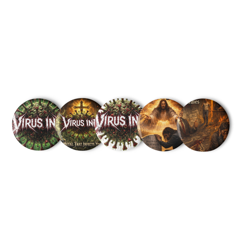 Virus Inc Set of pin buttons