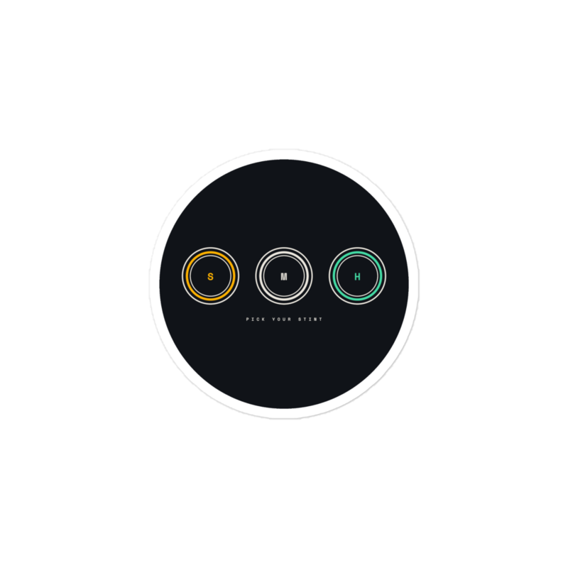 Compound Rings Sticker mockup