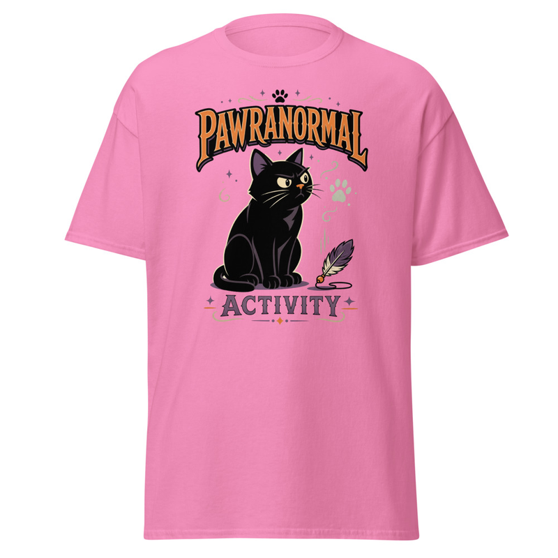 Pawranormal Activity Cat Tee in Azalea