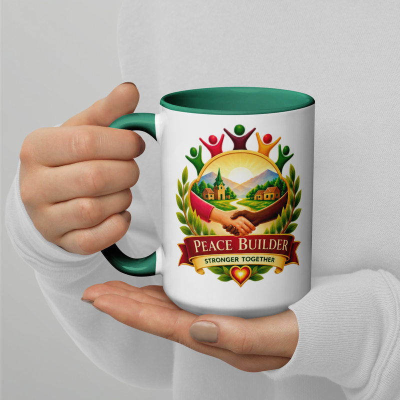 Peace Builder Mug – 15 oz, Dark Green