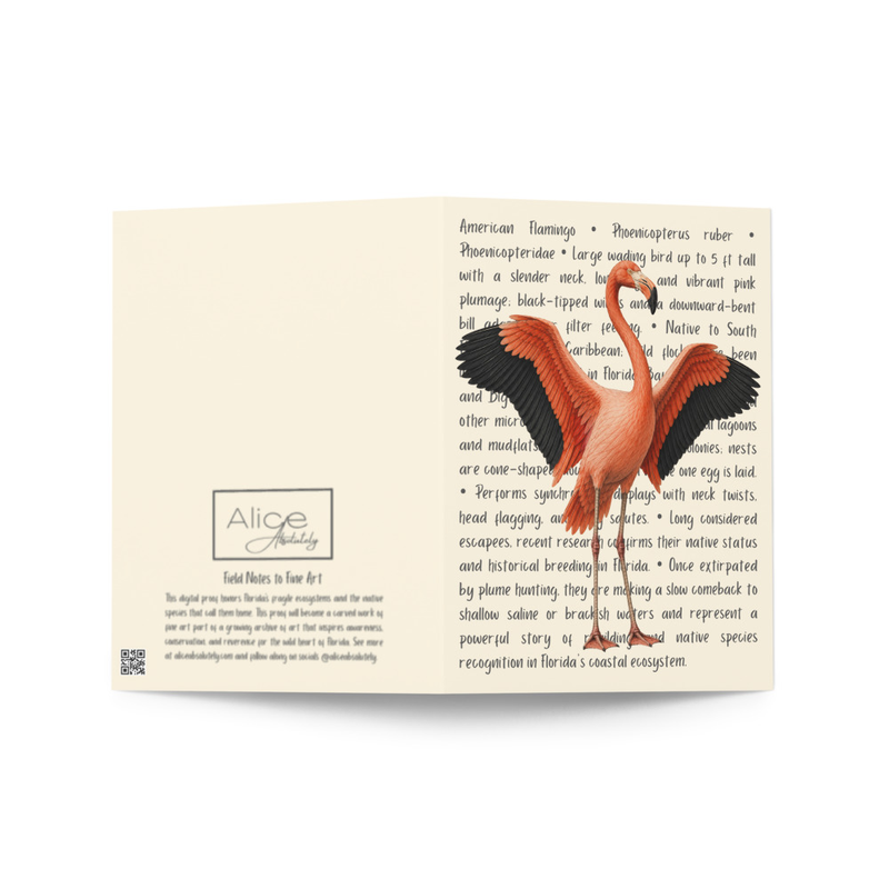 American Flamingo Greeting Card