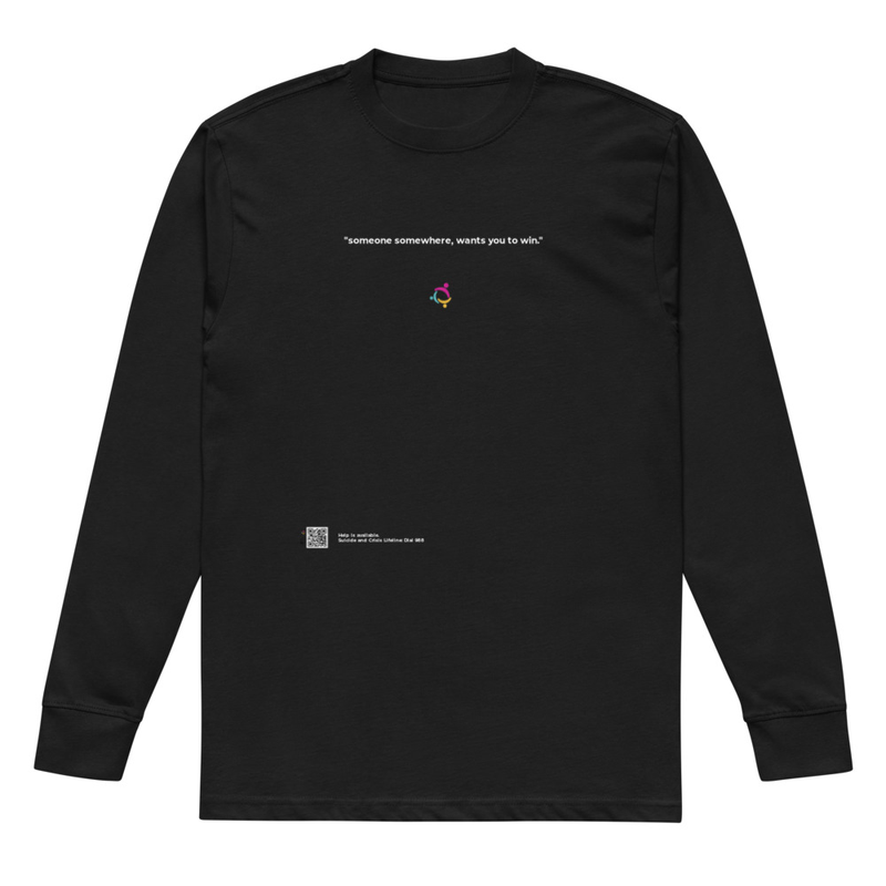 Suicide Awareness "Someone, Somewhere" Long Sleeve T-Shirt – S, Black