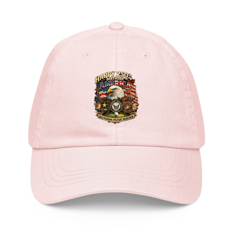Happy Birthday America Pastel baseball hat