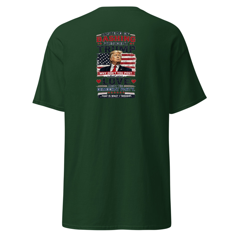 Bashing Trump Unisex classic tee – S, Forest Green