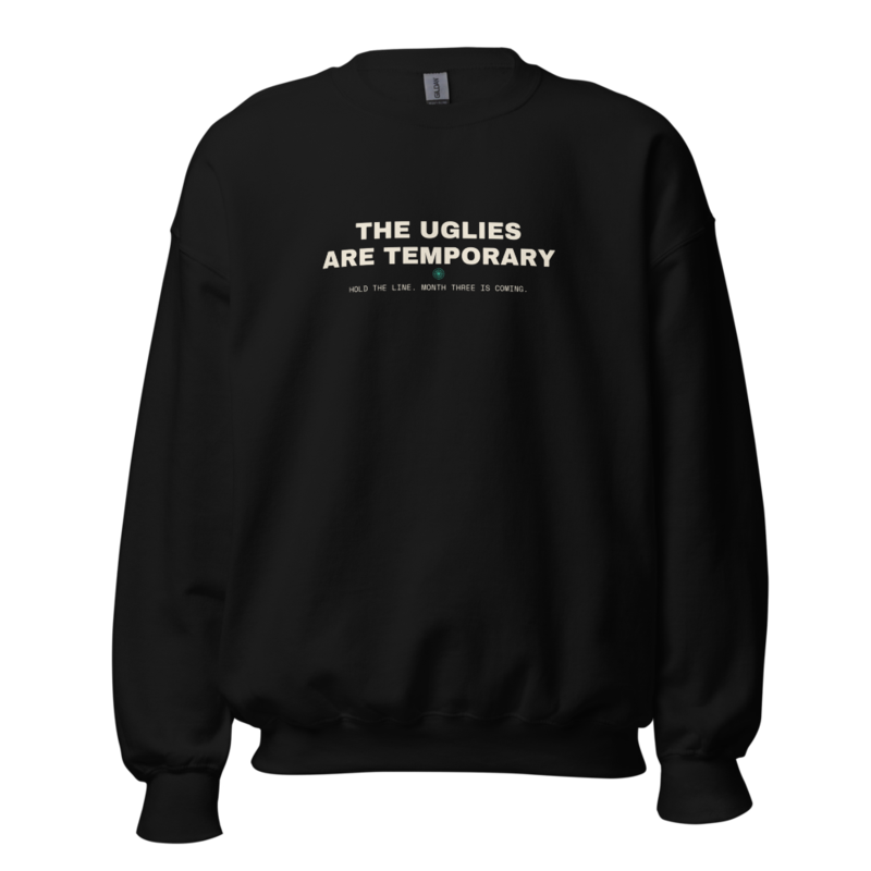 THE UGLIES ARE TEMPORARY Crewneck mockup