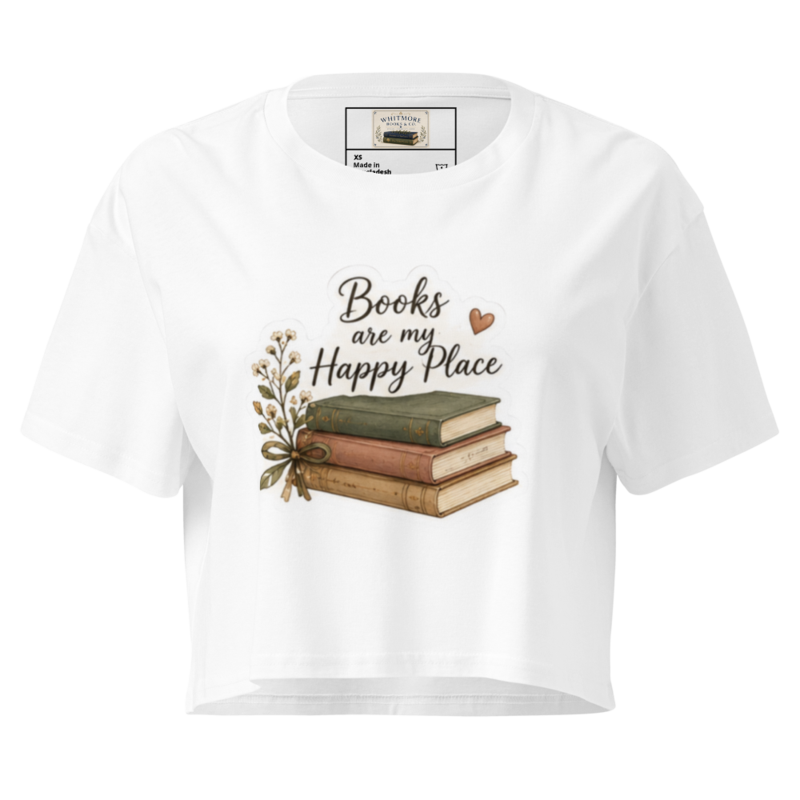 Happy Place Women’s crop top – XS, White