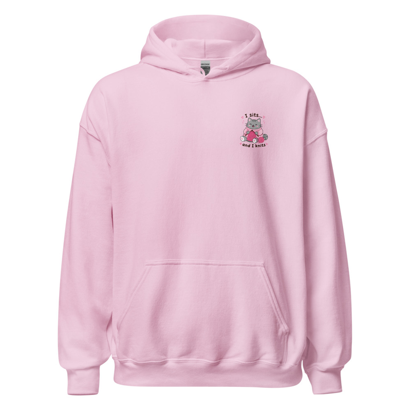 Grey Cat Knitting Hoodie – Image 5