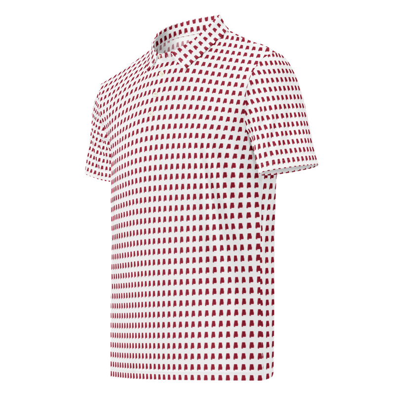 Men’s Fitted State of Alabama Polo in Crimson