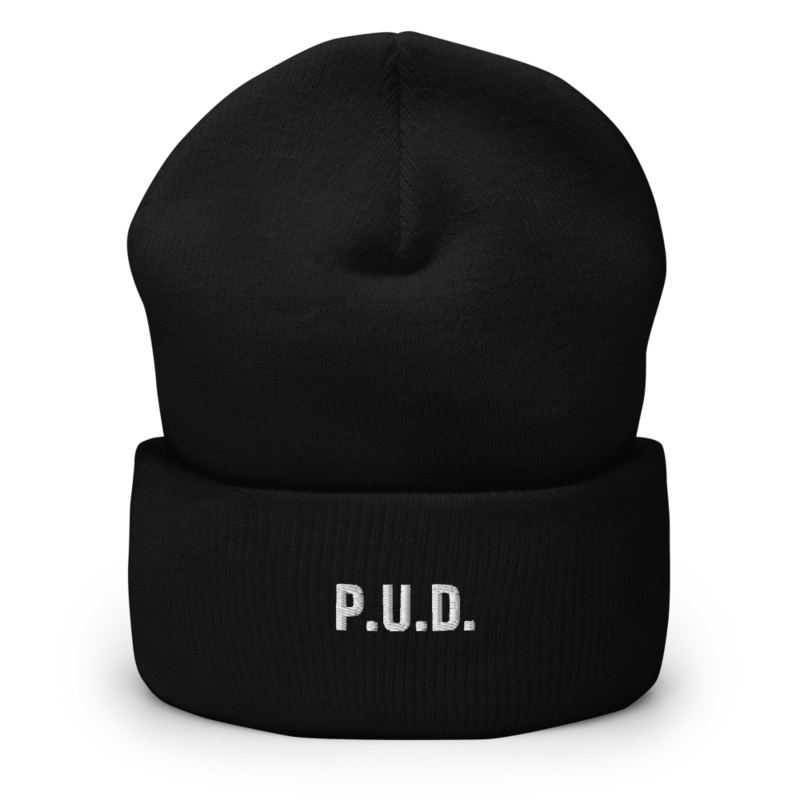 P.U.D. Beanie mockup