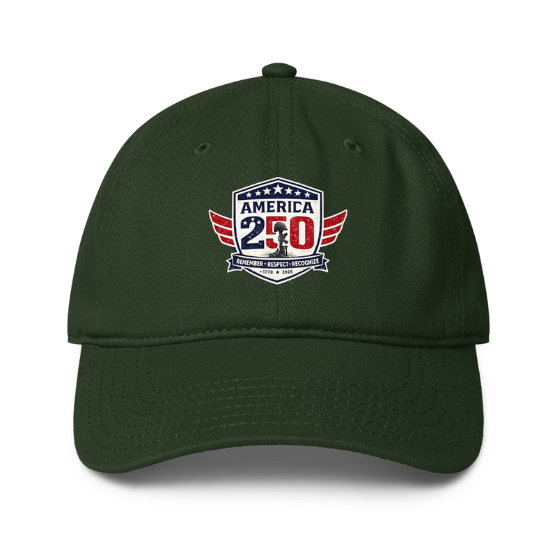 America 250 Tribute 3 Low-profile baseball cap – One size, Dark Green