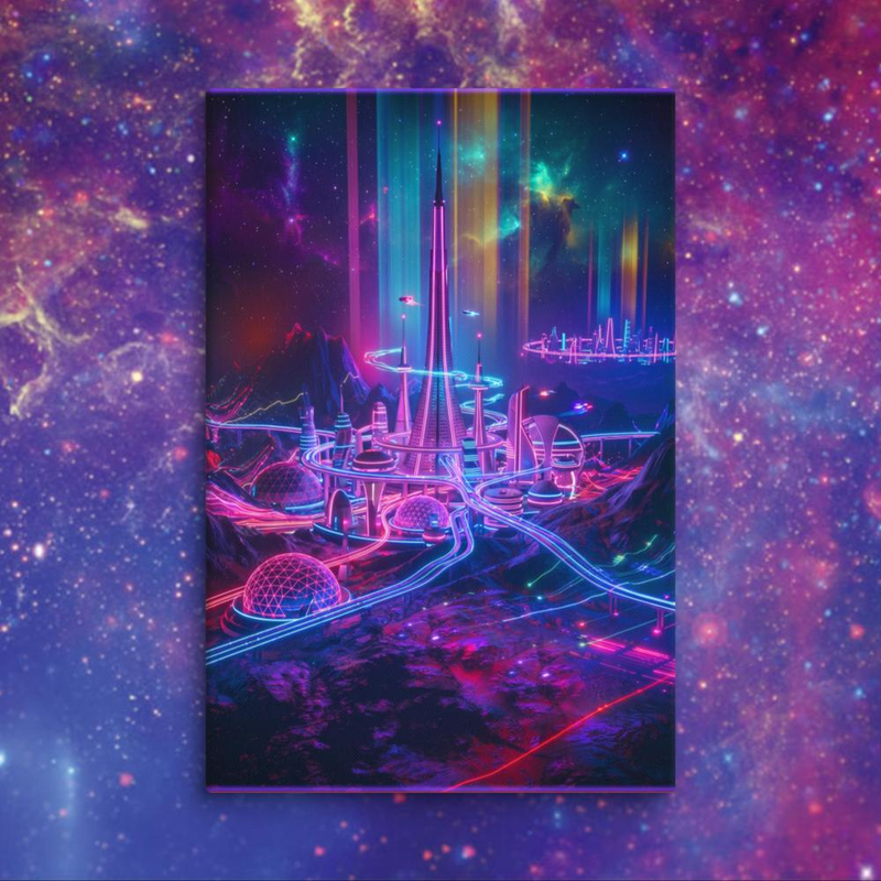 Space Rock City Canvas