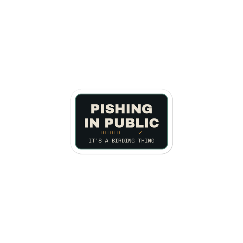 PISHING IN PUBLIC Sticker mockup