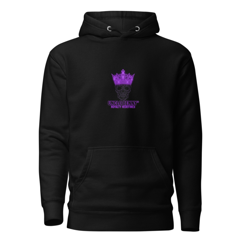 Uncle Benny ® Skull Crown Geometric Crown Hoodie Neon Purple EST. 2020