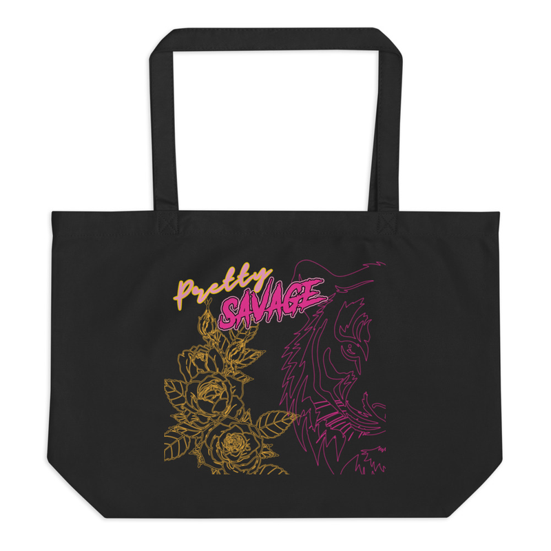 CPFA PRETTY SAVAGE Large organic tote bag