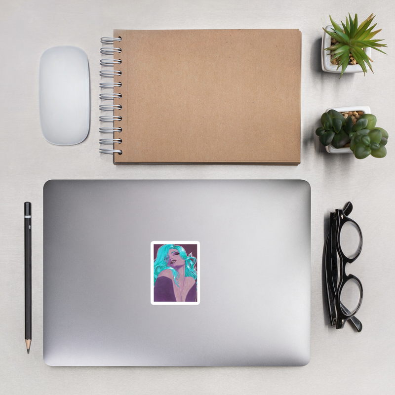 Purple Lady -- Bubble-free stickers