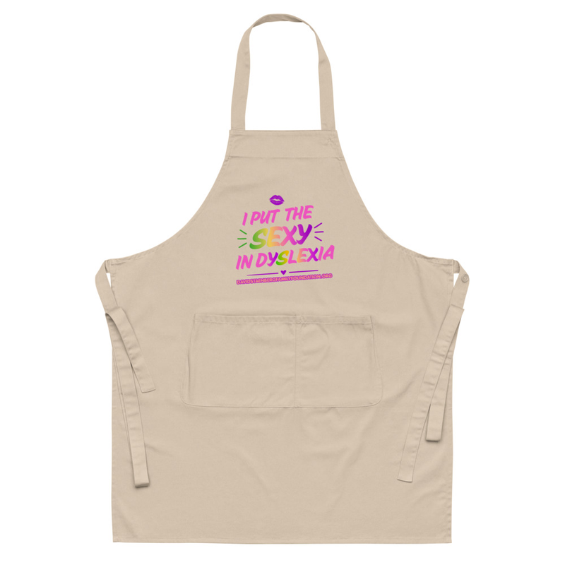 Organic cotton apron | Dyslexia v1 – One size, Rope